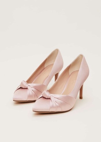 Phase Eight Satin Knot Front Court Heels Rose Australia | FG0315482